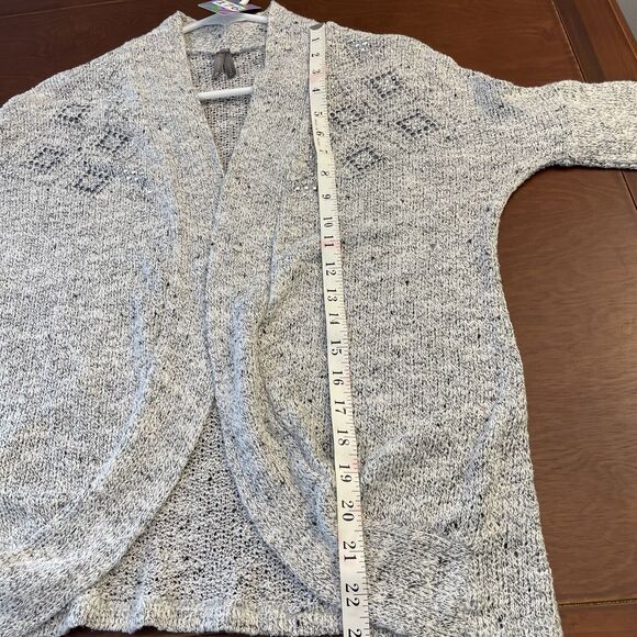 Vanity open front cardigan size XS bling Gray - Picture 10 of 11